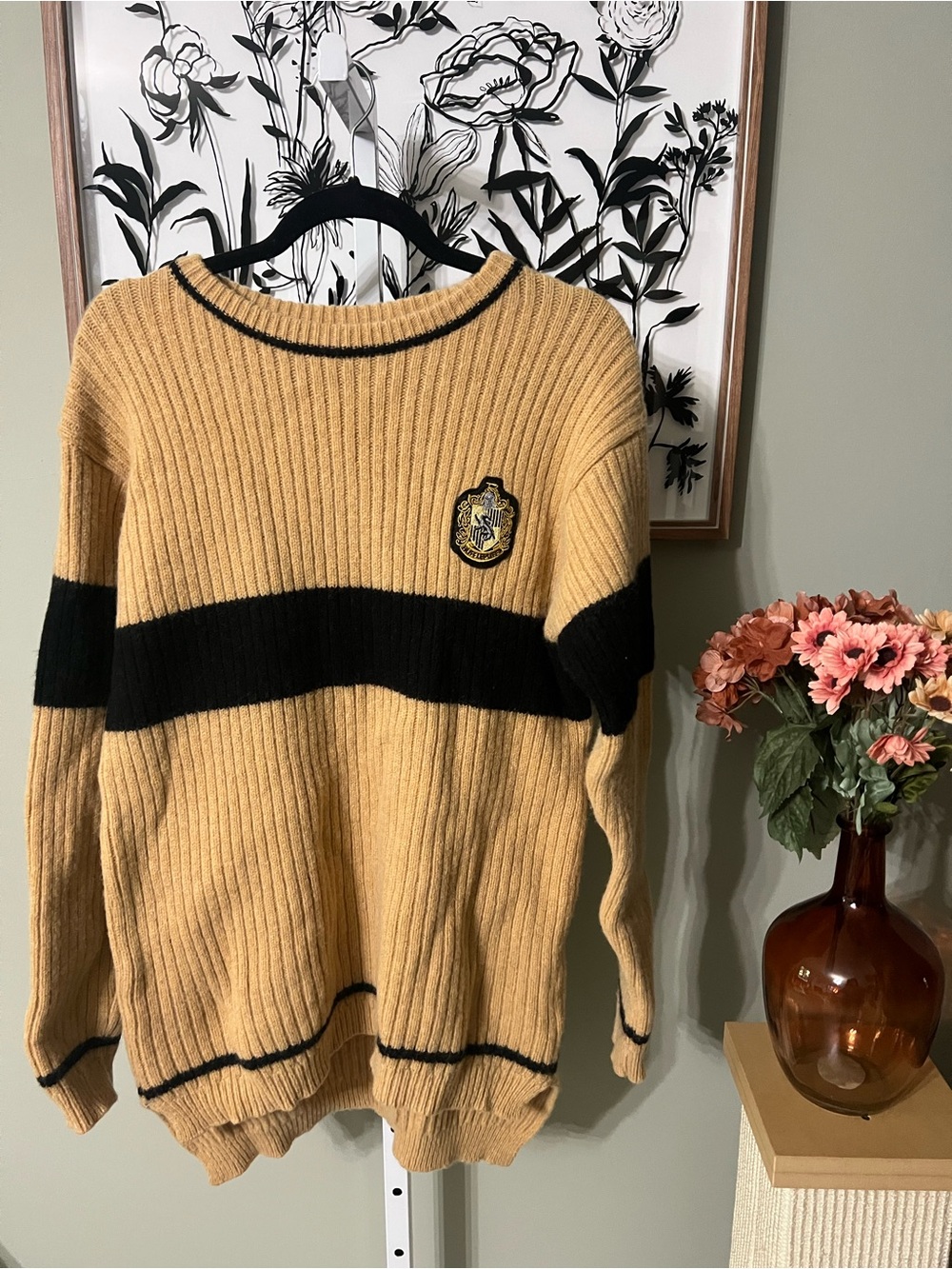 Harry Potter Hufflepuff Quidditch Sweater Wool Scotland Official Merch Size XXL